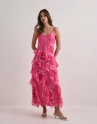 Vero Moda - Rosa - Vmsmilla S/L V-Neck Long Frill Dres