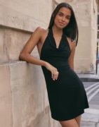 Nelly - Svart - Halterneck Mini Dress
