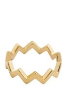 Syster P Strict Plain Zigzag Ring Gold Guld