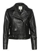 Objnandita Leather Jacket Läderjacka Skinnjacka Black Object