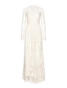 Yaseloise Ls Maxi Dress - Celeb Maxiklänning Festklänning White YAS
