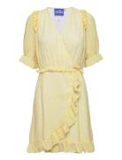 Haleycras Wrap Dress Kort Klänning Yellow Cras