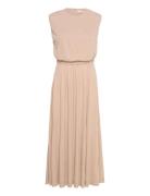 IVY OAK Long Midi Length Dress Beige