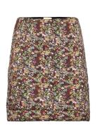 Quilted Satin Skirt Kort Kjol Multi/patterned By Ti Mo
