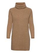 Onljana L/S Cowlnck Dress Wool Knt Noos Kort Klänning Brown ONLY