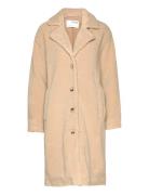 Slflana Teddy Coat B Outerwear Coats Winter Coats Beige Selected Femme
