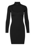 Freya Knitted Dress Kort Klänning Black Gina Tricot