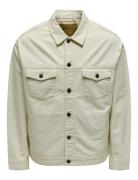 Onsend Ovz Canwas 4470 Jacket Jeansjacka Denimjacka Cream ONLY & SONS