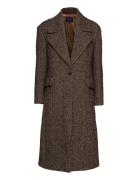 D1. Herringb Overcoat Outerwear Coats Winter Coats Brown GANT