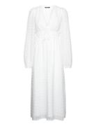 Misty Midi Dress Maxiklänning Festklänning White Gina Tricot