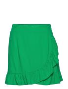 Vmmymilo Hw Mini Skirt Wvn Ga Kort Kjol Green Vero Moda