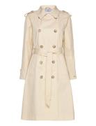 1985 Cotton Blend Db Trench Trench Coat Rock Beige Tommy Hilfiger