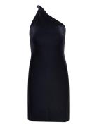 Asymmetric Velvet Dress Kort Klänning Black Filippa K