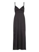 Janine Strap Dress Maxiklänning Festklänning Black HUNKYDORY