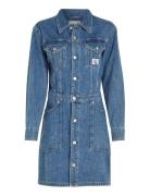 Trucker Dress Kort Klänning Blue Calvin Klein Jeans