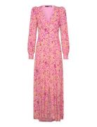 Jacquard Maxi Dress Maxiklänning Festklänning Pink ROTATE Birger Chris...