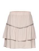 D6Chia Eyelet Mini Skirt Kort Kjol Beige Dante6
