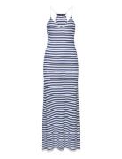 Striped Jersey Dress Maxiklänning Festklänning Blue Mango
