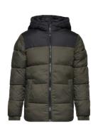 Jack & J S Jjetoby Puffer Hood Sn Jnr Khaki Green