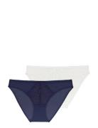 Clarise - 2Pp Brief Trosa Brief Tanga Blue Dorina