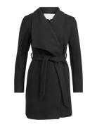 Vila Vicooley Collar Belt Coat - Noos Svart