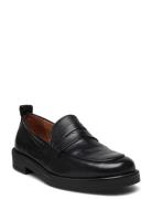 Shelly Nappa Loafers Låga Skor Black Pavement