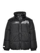 Jacket Puffer Detachable Sleev Fodrad Jacka Black Lindex