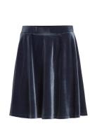 Vila Vikatja Hw Short Velvet Skirt/Ka Blå