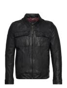 Seventies Leather Jacket Läderjacka Skinnjacka Black Superdry