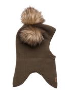 Mikk-line Wool Fullface W. Pom Pom Khaki Green