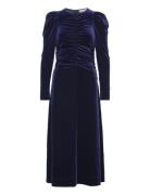 Velvet Jersey Maxiklänning Festklänning Blue Ganni