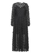 Slfkysha Ls Ankle Dress B Maxiklänning Festklänning Black Selected Fem...