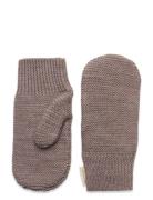 Merino Wool Knitted Mittens Accessories Gloves & Mittens Mittens Beige...