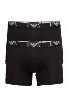 Mens Knit 2Pack Boxe Boxerkalsonger Black Emporio Armani