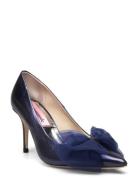 Aljo Metallic Tulle Shoes Heels Pumps Classic Blue Custommade