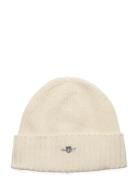 GANT Unisex. Shield Wool Beanie Kräm