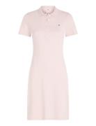 1985 Slim Pique Polo Dress Ss Kort Klänning Pink Tommy Hilfiger