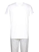Stripe Pj Pants And T-Shirt Gb Pyjamas White GANT