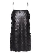 Sequins Mini Slip Dress Kort Klänning Black ROTATE Birger Christensen