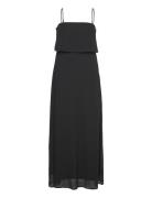 Vimilina Strap Maxi Dress - Noos Maxiklänning Festklänning Black Vila