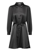 Mschjeanita Shirt Dress Kort Klänning Black MSCH Copenhagen