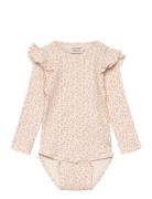 Minymo Body Ls Aop Rib Rosa