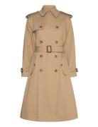 Double-Breasted Twill Trench Coat Trench Coat Rock Beige Polo Ralph La...