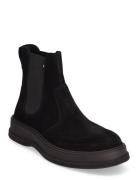 Th Everyday Core Suede Chelsea Stövletter Chelsea Boot Black Tommy Hil...