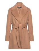 Wool-Blend Wrap Coat Outerwear Coats Winter Coats Brown Lauren Ralph L...