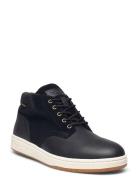 Waterproof Leather-Suede Trainer Boot Höga Sneakers Black Polo Ralph L...