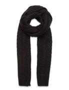 Cable-Knit Scarf Accessories Scarves Winter Scarves Black Lauren Ralph...