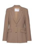 Selected Femme Slfrita Ls Classic Blazer Camel Mel Noos Brun