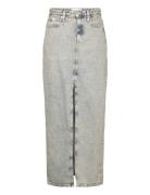 Front Split Maxi Denim Skirt Lång Kjol Grey Calvin Klein Jeans