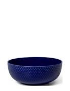 Lyngby Porcelæn Rhombe Color Bowl Ø15.5 Cm Dark Blue Marinblå